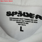 Sp5Der Rhinestone Logo Hoodie White