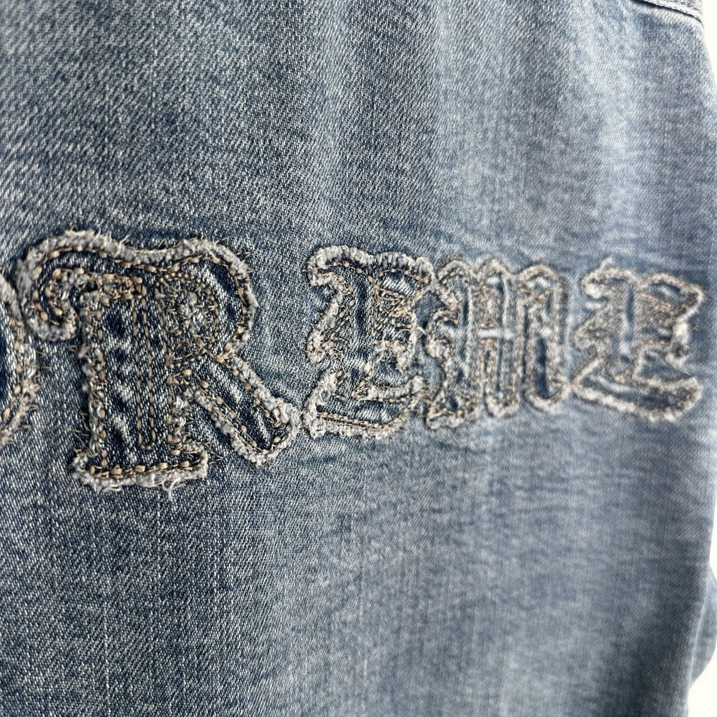 Supreme Gothic Logo Denim Button-Up Shirt