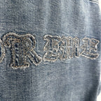 Supreme Gothic Logo Denim Button-Up Shirt