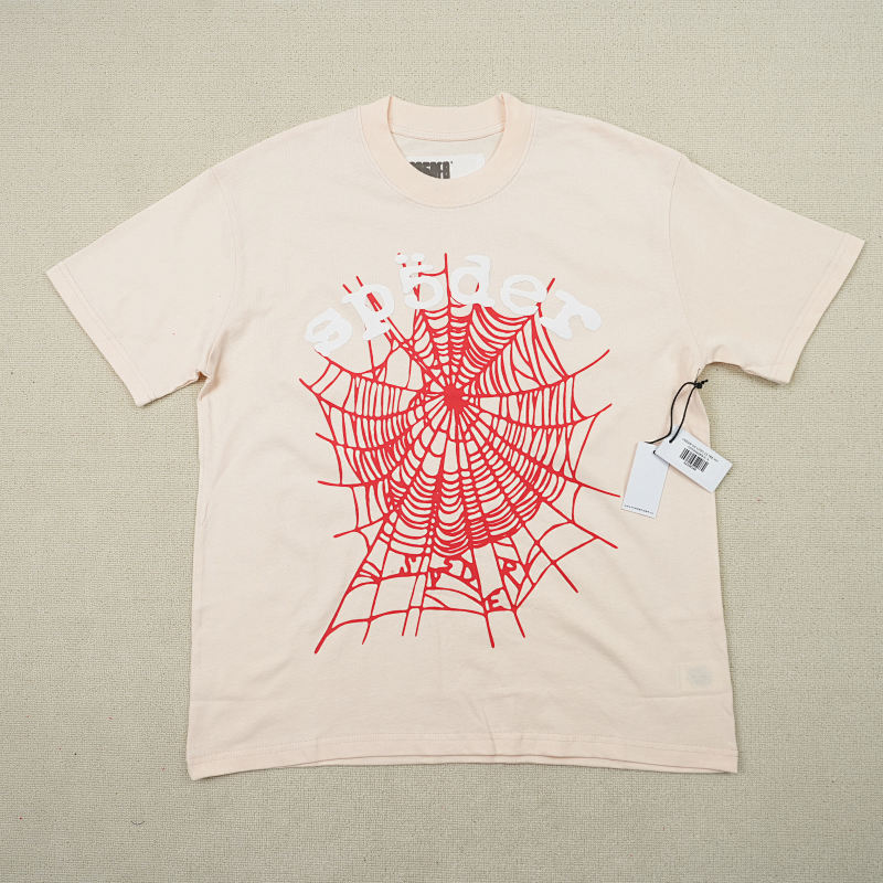 Sp5Der Legacy Logo Heavyweight Tee Cream