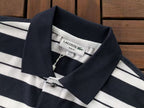 Lacoste Navy White Striped Polo Shirt