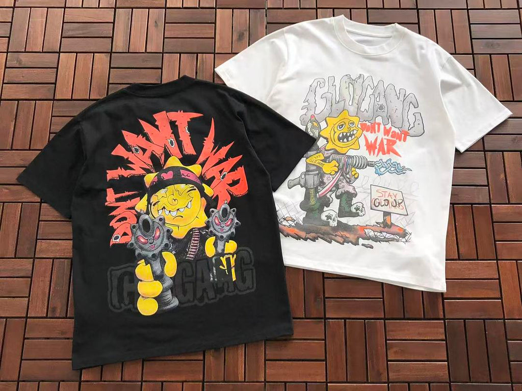 Black White Graphic Vintage T-Shirt