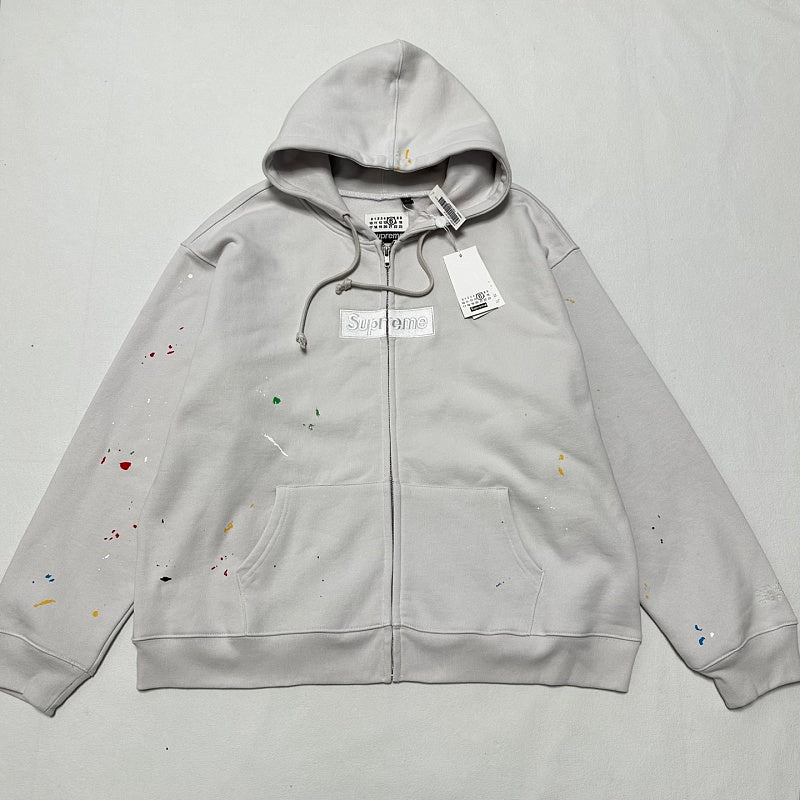 Supreme Paint Splatter Zip Hoodie