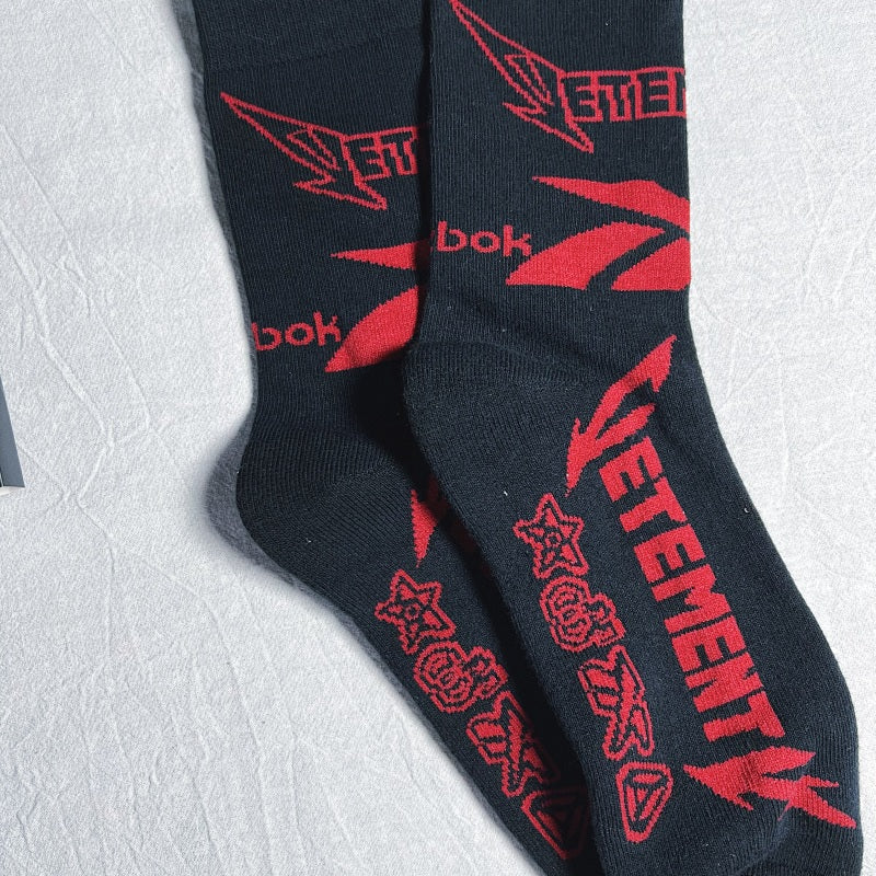 Vetements x Reebok Crew Socks - Black/Red/Yellow
