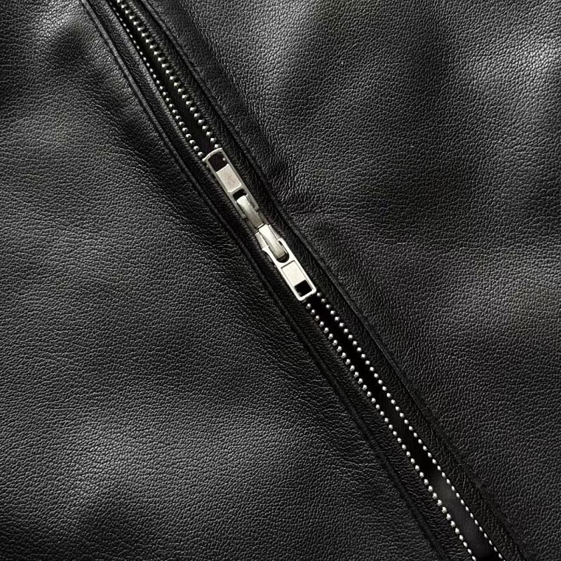 Unknown Brand Black Leather/Nylon Hybrid Jacket