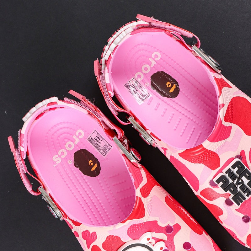 BAPE x Crocs Classic Clog - Pink ABC Camo