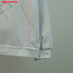 Sp5Der Rhinestone Logo Hoodie White