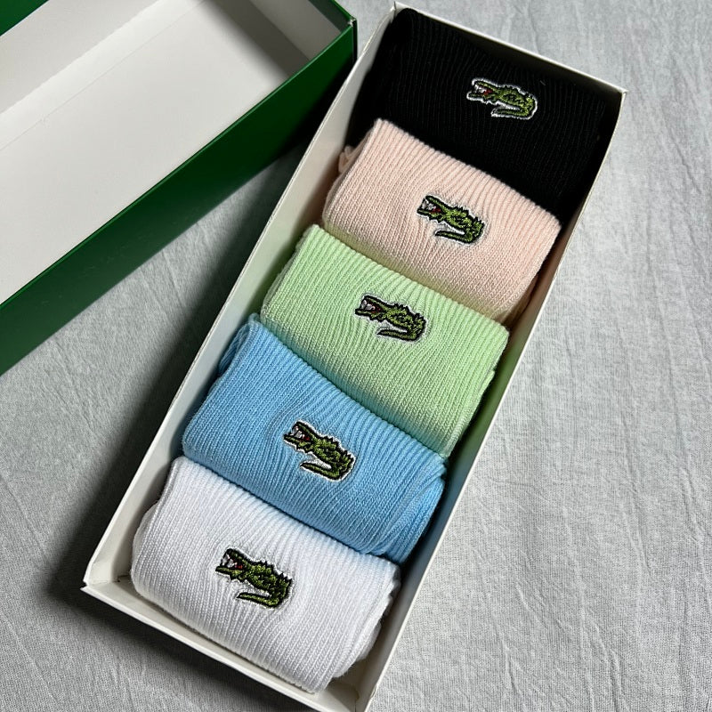 Lacoste Socks Gift Box - White/Blue/Green/Pink/Black