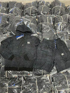 Grey Croc-Print Zip Garment