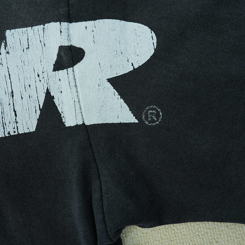 Hellstar Cartoon Logo Glitter Logo T-Shirt Black