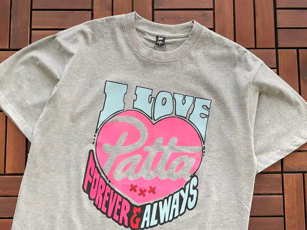 Grey Pink Graphic Patta T-Shirt
