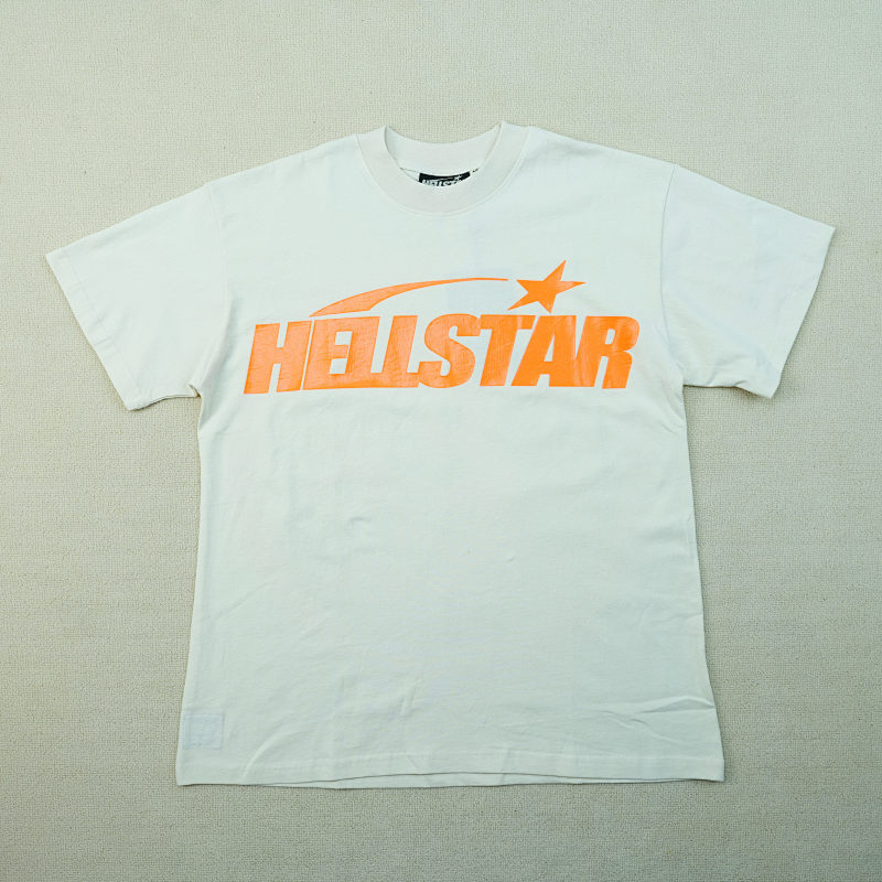 Hellstar Classic T-Shirt (Regular Print) White/Orange