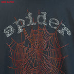 Sp5Der Rhinestone Logo Hoodie Black