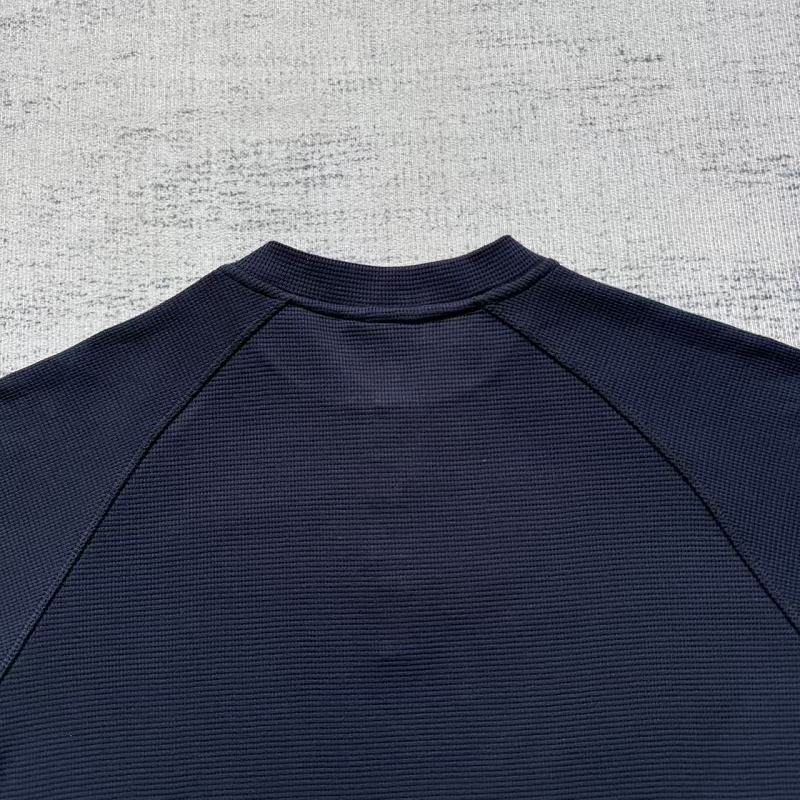 Unknown Brand Waffle-Knit Henley Long-Sleeve Shirt - Off-White/Cream