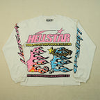 Hellstar Pixel L/S Tee White