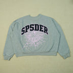 Sp5der Varsity Web Crewneck Heather Grey