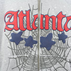 Sp5Der Atlanta Full Zip Hoodie Heather Grey