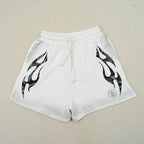 Hellstar Flame Shorts White