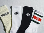 Gucci Crew Socks 4-Pack - White/Black/Red/Green