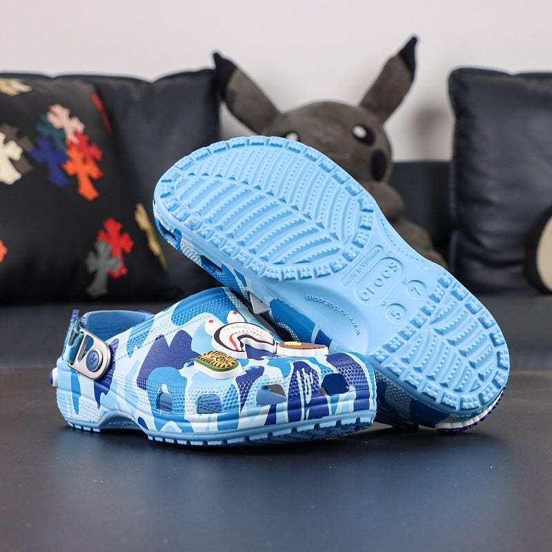 BAPE x Crocs Classic Clog - Blue ABC Camo