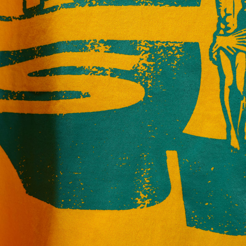 Hellstar Studios Jesus Emblem Short Sleeve Tee Shirt Yellow