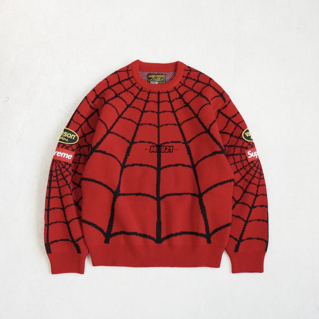 Supreme Vanson Spider Web Crewneck Sweater