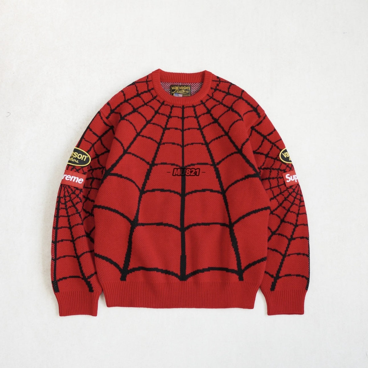 Supreme Vanson Spider Web Crewneck Sweater