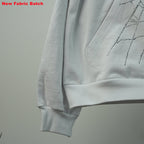 Sp5Der Rhinestone Logo Hoodie White