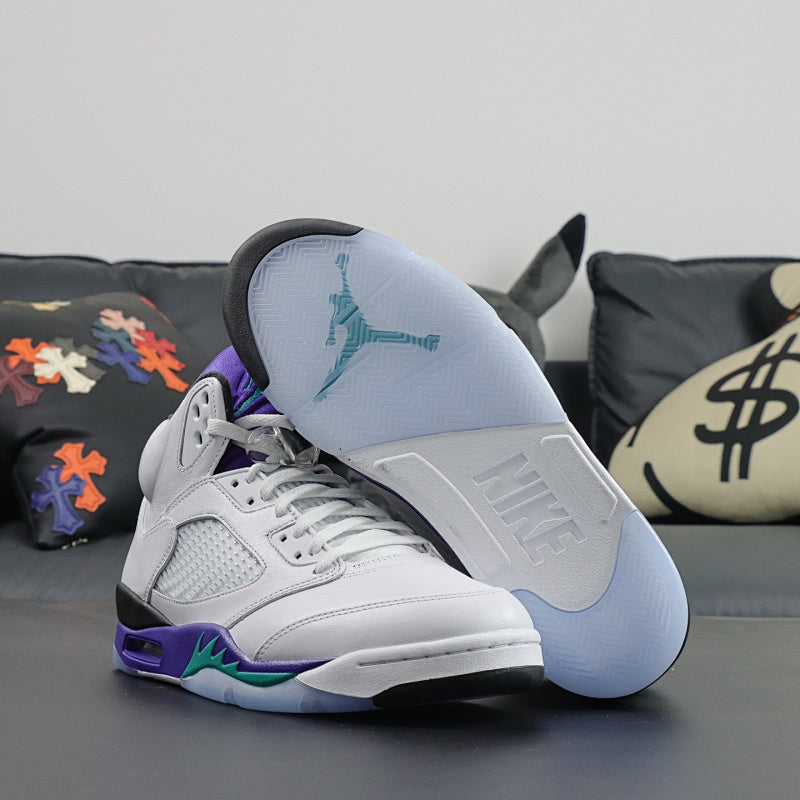 Air Jordan 5 Retro White Purple
