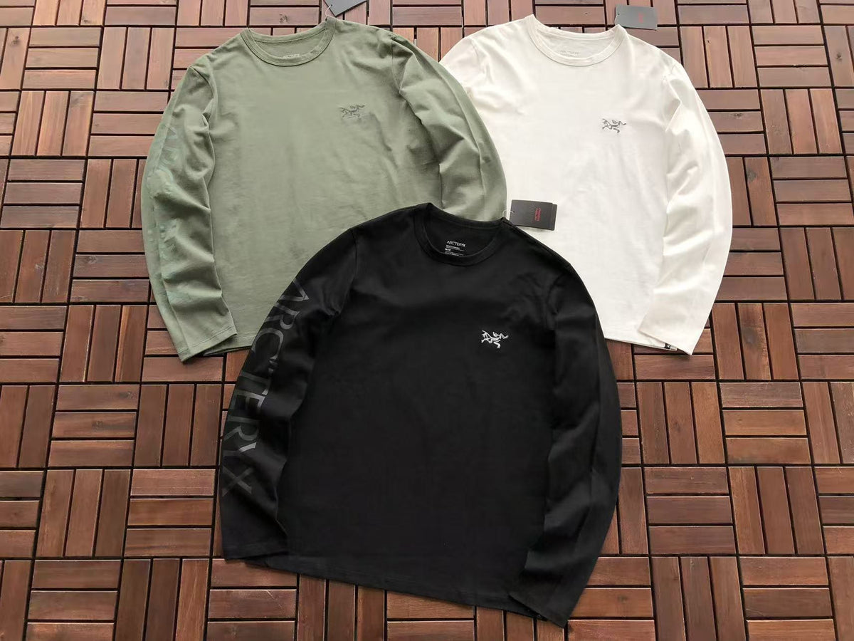 Arc'teryx Green Fossil Sleeve Long-Sleeve Shirt
