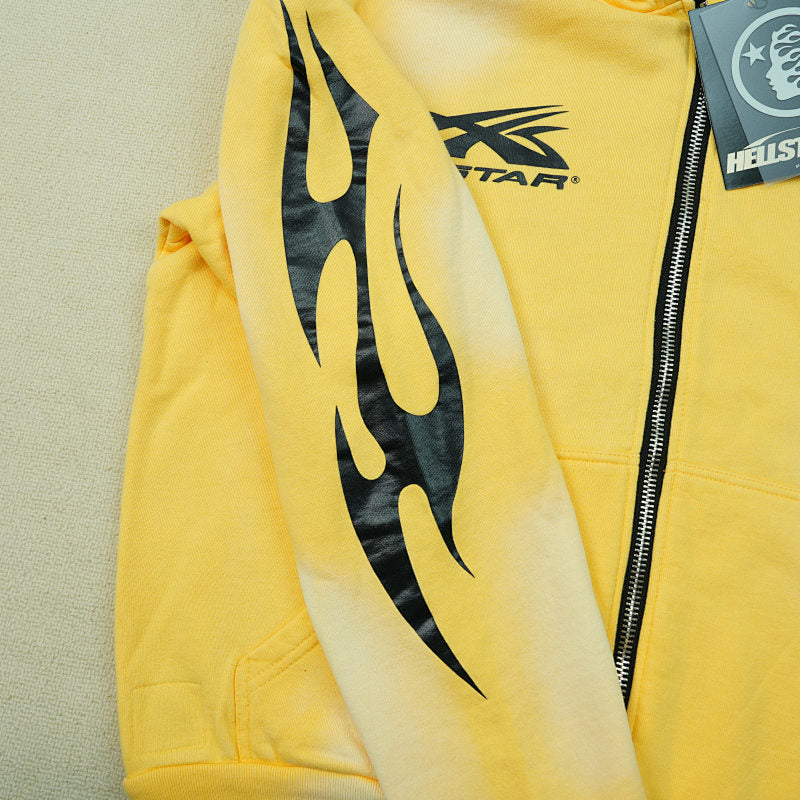 Hellstar Sports Zip-Up Sweatshirtyellow
