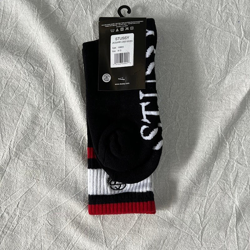 Stüssy Crew Socks - Green/Red/White