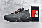 Black and Bronze Air Cushion Athletic Sneaker