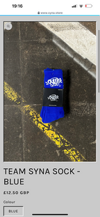 Blue Crew Socks with Graffiti Logo Twin Pack