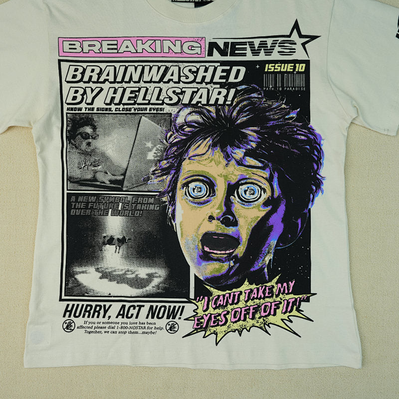 Hellstar Breaking News T-Shirt White
