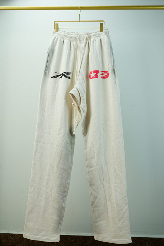 Hellstar Lf You Dont Like Us Beat Us Sweatpants White