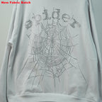 Sp5Der Rhinestone Logo Hoodie White