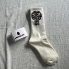 A Bathing Ape Crew Socks - Black/White/Gray/Cream