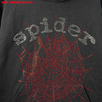 Sp5Der Rhinestone Logo Hoodie Black