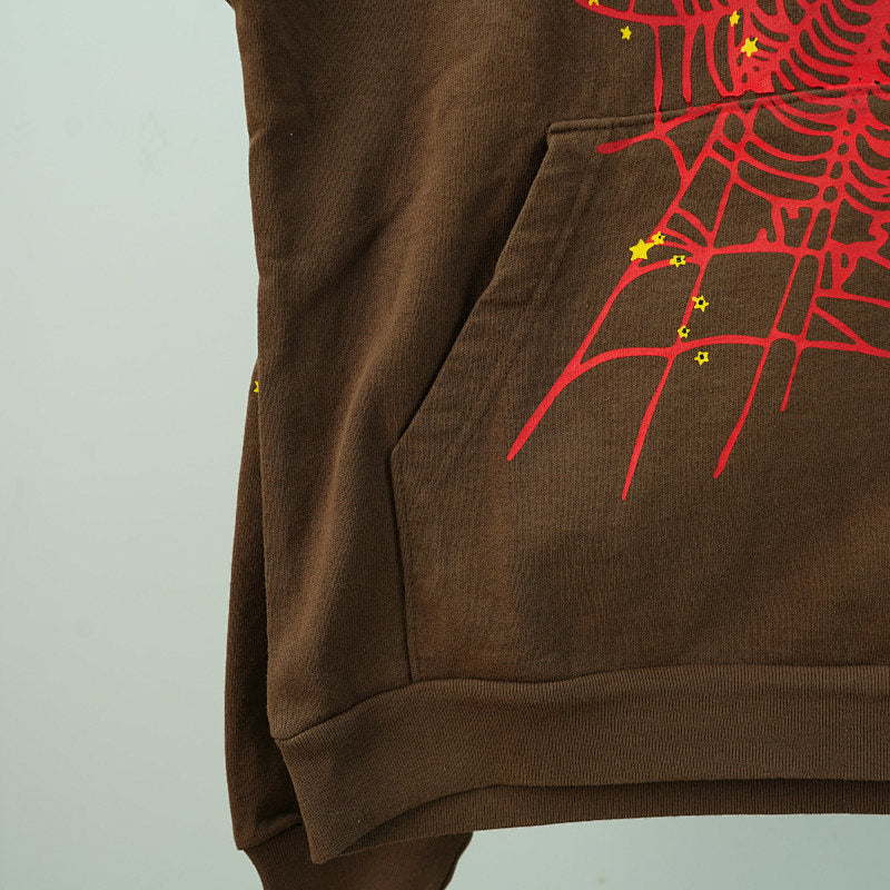 Sp5der Web Hoodie Brown
