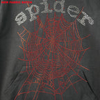 Sp5Der Rhinestone Logo Hoodie Black