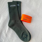 Heron Preston Crew Socks - Black/Gray/Orange