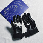 Nike Leather Gloves - Black/White/Blue