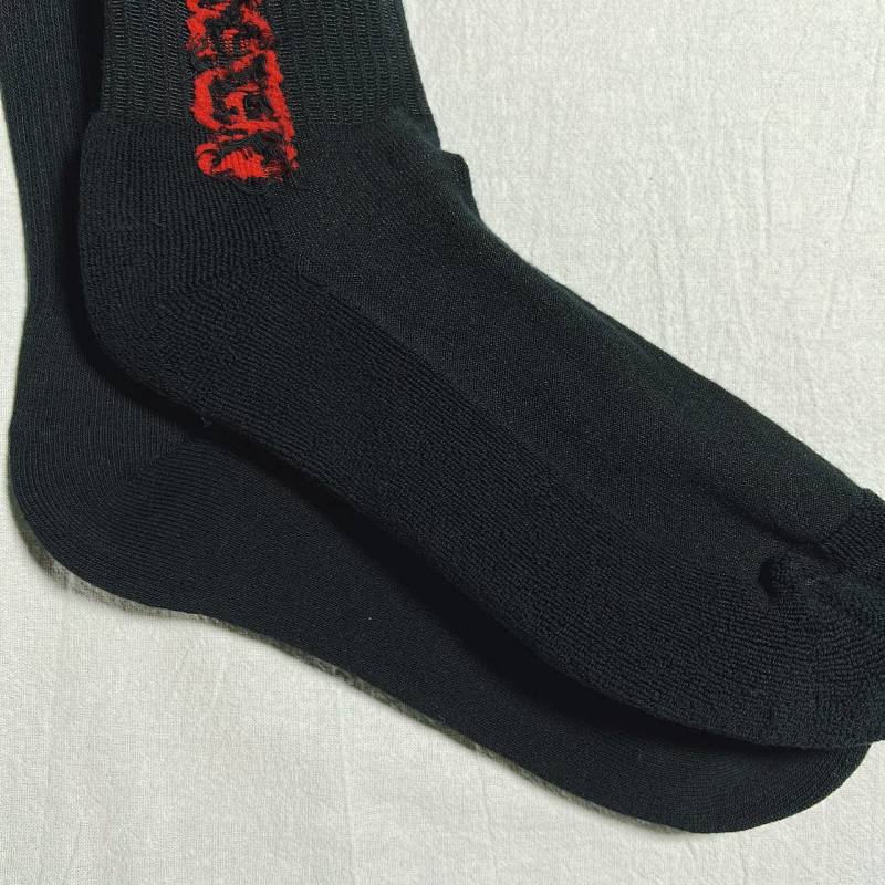 Balenciaga Crew Socks - Black/Red