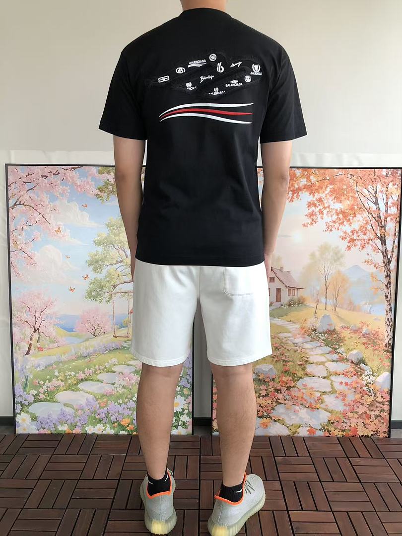 Black Logo Balenciaga T-Shirt 2