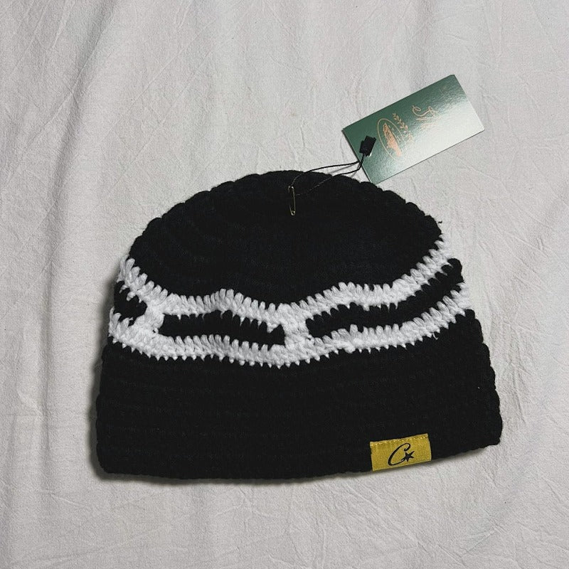 Corteiz Knit Beanie - Black/White/Multicolor