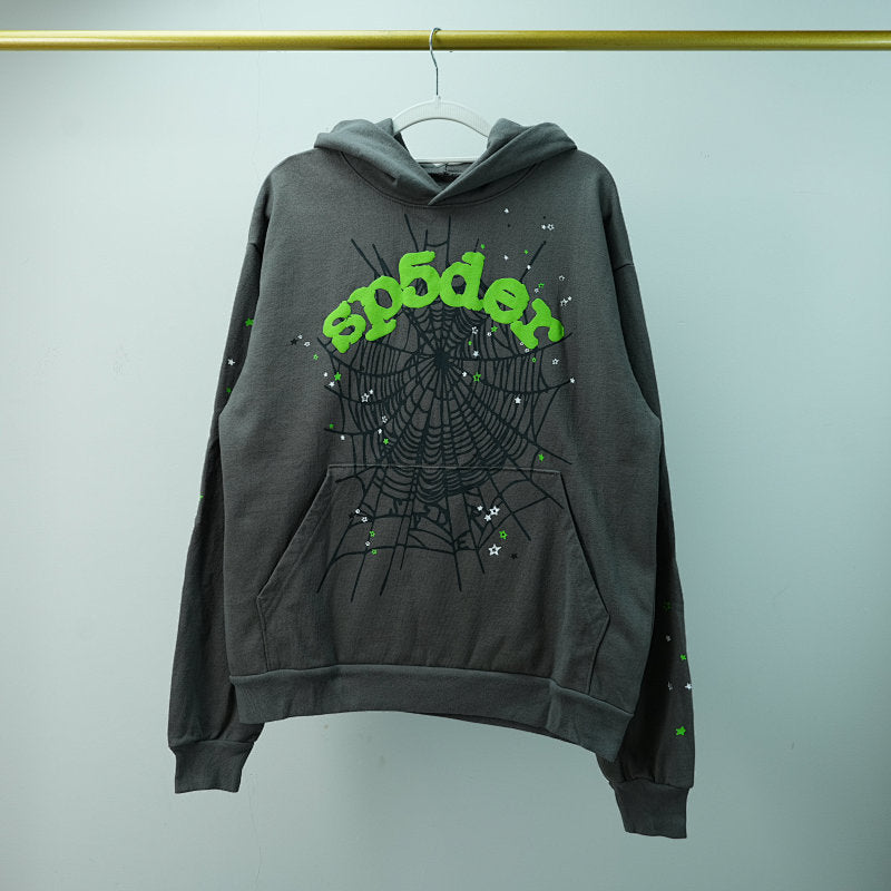 Sp5der Wait Web Hoodie Slate Grey