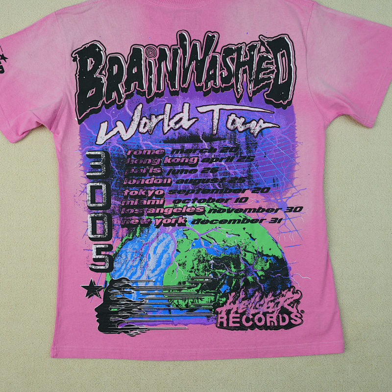 Hellstar Brainwashed World Tour T-Shirtpink