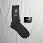 Broken Planet Crew Socks - White/Black/Gray