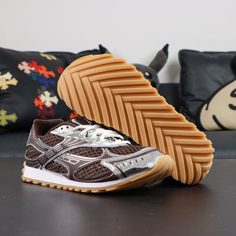 Bottega Veneta Orbit Sneaker - Brown/Silver